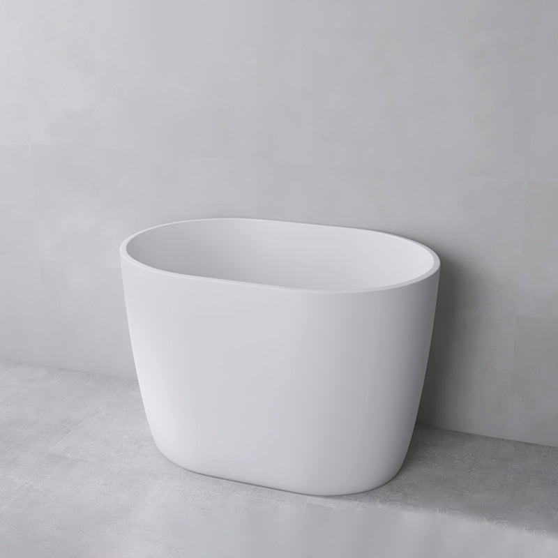 Modern Oval Soaking Bath Tub Freestanding Acrylic-Fiberglass Bath Tub 35"L x 24"W x 27"H Tub Clearhalo 'Bathroom Remodel & Bathroom Fixtures' 'Bathtubs' 'Home Improvement' 'home_improvement' 'home_improvement_bathtubs' 'Showers & Bathtubs' 6193962