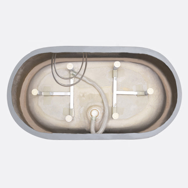 Modern Oval Soaking Bath Tub Freestanding Acrylic-Fiberglass Bath Tub Clearhalo 'Bathroom Remodel & Bathroom Fixtures' 'Bathtubs' 'Home Improvement' 'home_improvement' 'home_improvement_bathtubs' 'Showers & Bathtubs' 6193965