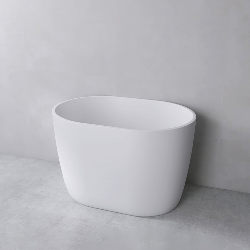 Modern Oval Soaking Bath Tub Freestanding Acrylic-Fiberglass Bath Tub 39"L x 27"W x 26"H Tub Clearhalo 'Bathroom Remodel & Bathroom Fixtures' 'Bathtubs' 'Home Improvement' 'home_improvement' 'home_improvement_bathtubs' 'Showers & Bathtubs' 6193966