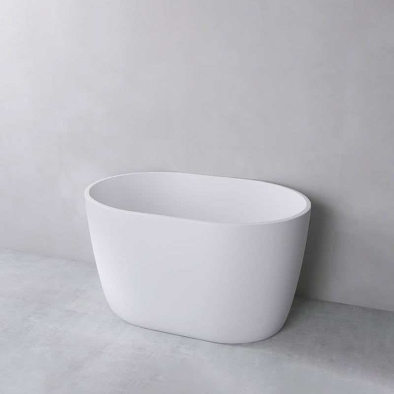 Modern Oval Soaking Bath Tub Freestanding Acrylic-Fiberglass Bath Tub 43"L x 27"W x 26"H Tub Clearhalo 'Bathroom Remodel & Bathroom Fixtures' 'Bathtubs' 'Home Improvement' 'home_improvement' 'home_improvement_bathtubs' 'Showers & Bathtubs' 6193969