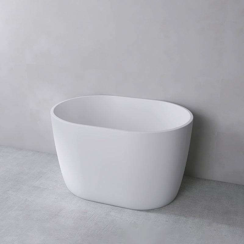 Modern Oval Soaking Bath Tub Freestanding Acrylic-Fiberglass Bath Tub 39"L x 28"W x 24"H Tub Clearhalo 'Bathroom Remodel & Bathroom Fixtures' 'Bathtubs' 'Home Improvement' 'home_improvement' 'home_improvement_bathtubs' 'Showers & Bathtubs' 6193972