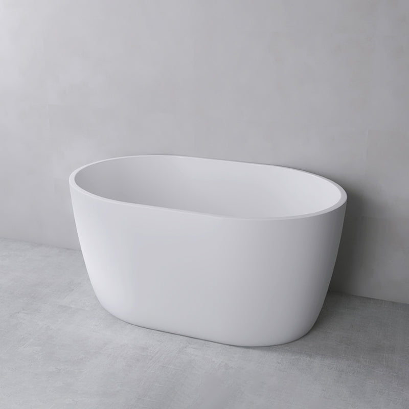 Modern Oval Soaking Bath Tub Freestanding Acrylic-Fiberglass Bath Tub 47"L x 28"W x 24"H Tub Clearhalo 'Bathroom Remodel & Bathroom Fixtures' 'Bathtubs' 'Home Improvement' 'home_improvement' 'home_improvement_bathtubs' 'Showers & Bathtubs' 6193975