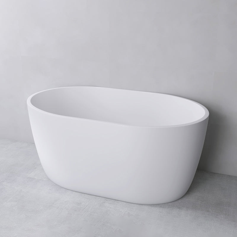 Modern Oval Soaking Bath Tub Freestanding Acrylic-Fiberglass Bath Tub 51"L x 28"W x 24"H Tub Clearhalo 'Bathroom Remodel & Bathroom Fixtures' 'Bathtubs' 'Home Improvement' 'home_improvement' 'home_improvement_bathtubs' 'Showers & Bathtubs' 6193976