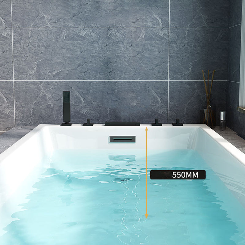 Rectangle Acrylic Soaking Bathtub Contemporary White Drop-in Bathtub Clearhalo 'Bathroom Remodel & Bathroom Fixtures' 'Bathtubs' 'Home Improvement' 'home_improvement' 'home_improvement_bathtubs' 'Showers & Bathtubs' 6194089