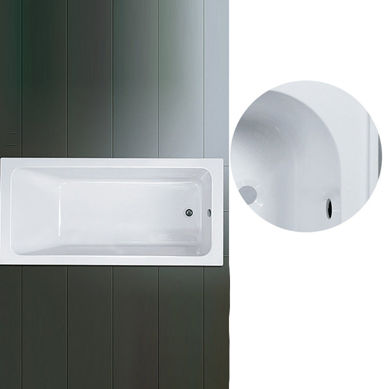 Modern Rectangular Drop-in Bath Tub White Acrylic Tub with Internal Drain Clearhalo 'Bathroom Remodel & Bathroom Fixtures' 'Bathtubs' 'Home Improvement' 'home_improvement' 'home_improvement_bathtubs' 'Showers & Bathtubs' 6194158