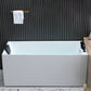 Acrylic Soaking Tub with Left Drain in White Rectangle Freestanding Bathtub Clearhalo 'Bathroom Remodel & Bathroom Fixtures' 'Bathtubs' 'Home Improvement' 'home_improvement' 'home_improvement_bathtubs' 'Showers & Bathtubs' 6194187