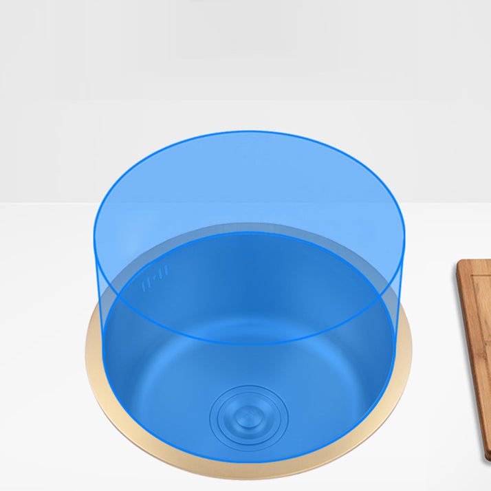 Golden Round Stainless Steel Drop-In Kitchen Sink with Drain Assembly Clearhalo 'Home Improvement' 'home_improvement' 'home_improvement_kitchen_sinks' 'Kitchen Remodel & Kitchen Fixtures' 'Kitchen Sinks & Faucet Components' 'Kitchen Sinks' 'kitchen_sinks' 6196140