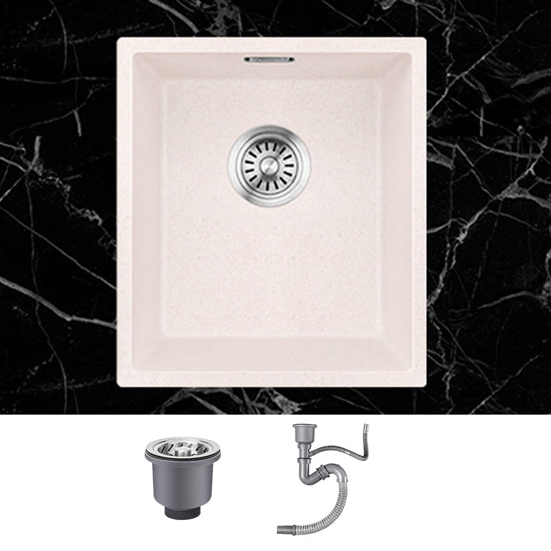 Stone Farmhouse Kitchen Sink Single Bowl Drop-In Sink with Basket Strainer Beige Sink Only None Clearhalo 'Home Improvement' 'home_improvement' 'home_improvement_kitchen_sinks' 'Kitchen Remodel & Kitchen Fixtures' 'Kitchen Sinks & Faucet Components' 'Kitchen Sinks' 'kitchen_sinks' 6196170