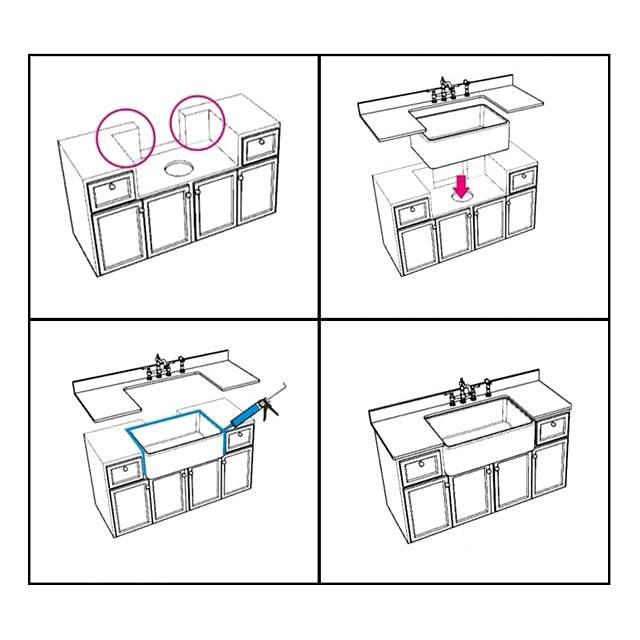 Classic Quartz Kitchen Sink White Apron Fluted Farmhouse Sink Clearhalo 'Home Improvement' 'home_improvement' 'home_improvement_kitchen_sinks' 'Kitchen Remodel & Kitchen Fixtures' 'Kitchen Sinks & Faucet Components' 'Kitchen Sinks' 'kitchen_sinks' 6196205