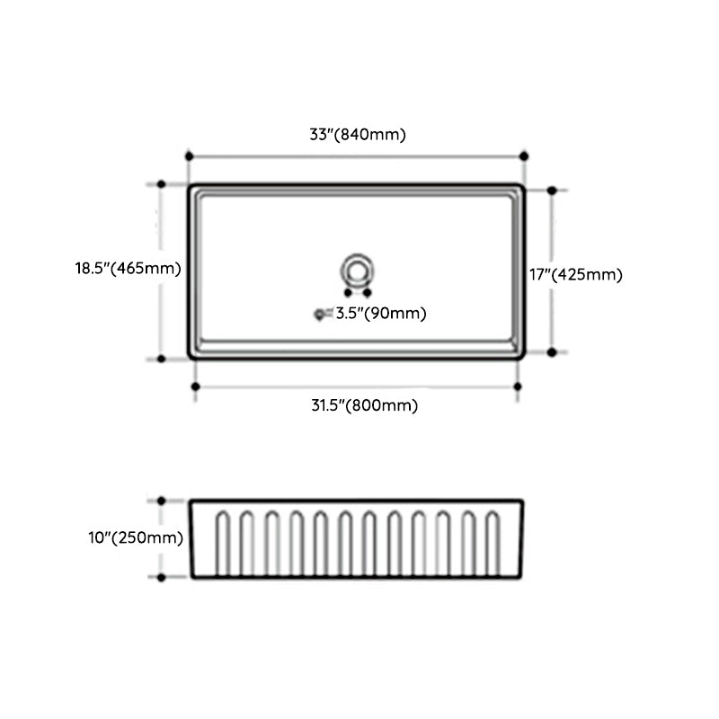 Classic Quartz Kitchen Sink White Apron Fluted Farmhouse Sink Clearhalo 'Home Improvement' 'home_improvement' 'home_improvement_kitchen_sinks' 'Kitchen Remodel & Kitchen Fixtures' 'Kitchen Sinks & Faucet Components' 'Kitchen Sinks' 'kitchen_sinks' 6196213