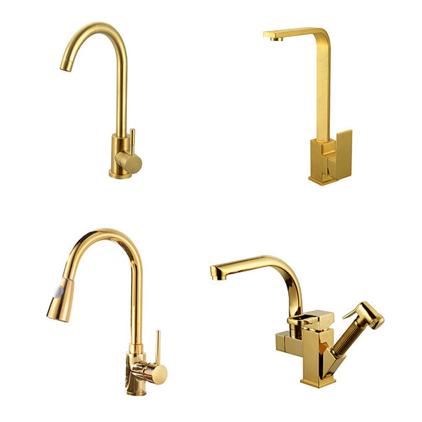 Glam Stainless Kitchen Sink Golden with Faucet Cutting-Board Drain Assembly Sink Clearhalo 'Home Improvement' 'home_improvement' 'home_improvement_kitchen_sinks' 'Kitchen Remodel & Kitchen Fixtures' 'Kitchen Sinks & Faucet Components' 'Kitchen Sinks' 'kitchen_sinks' 6196236
