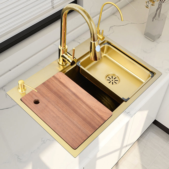 Stainless Steel Kitchen Sink Single Bowl Drop-in Sink 3 Holes with Strainer Clearhalo 'Home Improvement' 'home_improvement' 'home_improvement_kitchen_sinks' 'Kitchen Remodel & Kitchen Fixtures' 'Kitchen Sinks & Faucet Components' 'Kitchen Sinks' 'kitchen_sinks' 6196262
