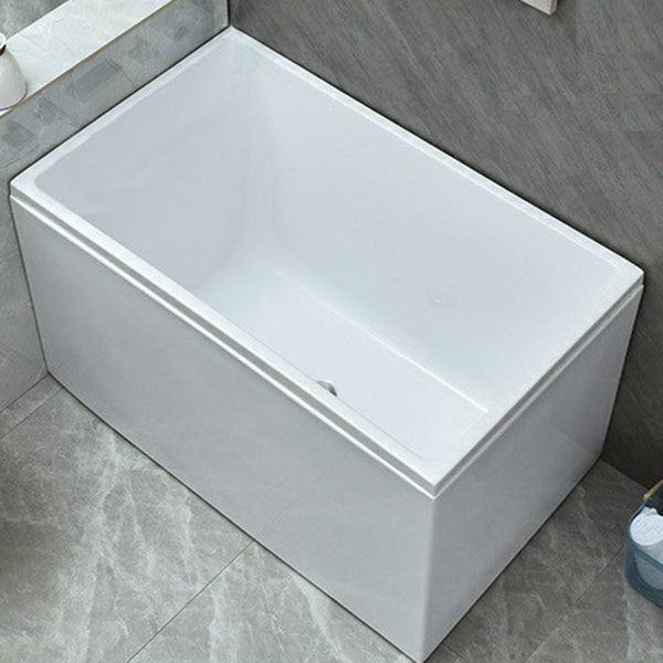 Modern Acrylic-Fiberglass Rectangular Bathtub Freestanding Soaking Bathtub Left Tub Clearhalo 'Bathroom Remodel & Bathroom Fixtures' 'Bathtubs' 'Home Improvement' 'home_improvement' 'home_improvement_bathtubs' 'Showers & Bathtubs' 6196287