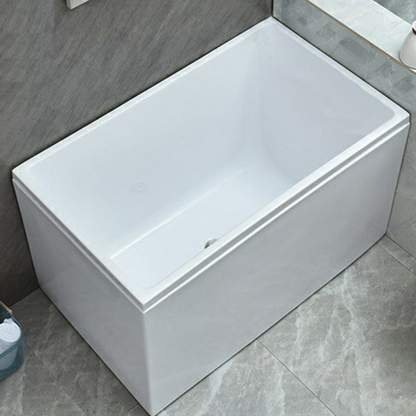 Modern Acrylic-Fiberglass Rectangular Bathtub Freestanding Soaking Bathtub Right Tub Clearhalo 'Bathroom Remodel & Bathroom Fixtures' 'Bathtubs' 'Home Improvement' 'home_improvement' 'home_improvement_bathtubs' 'Showers & Bathtubs' 6196288