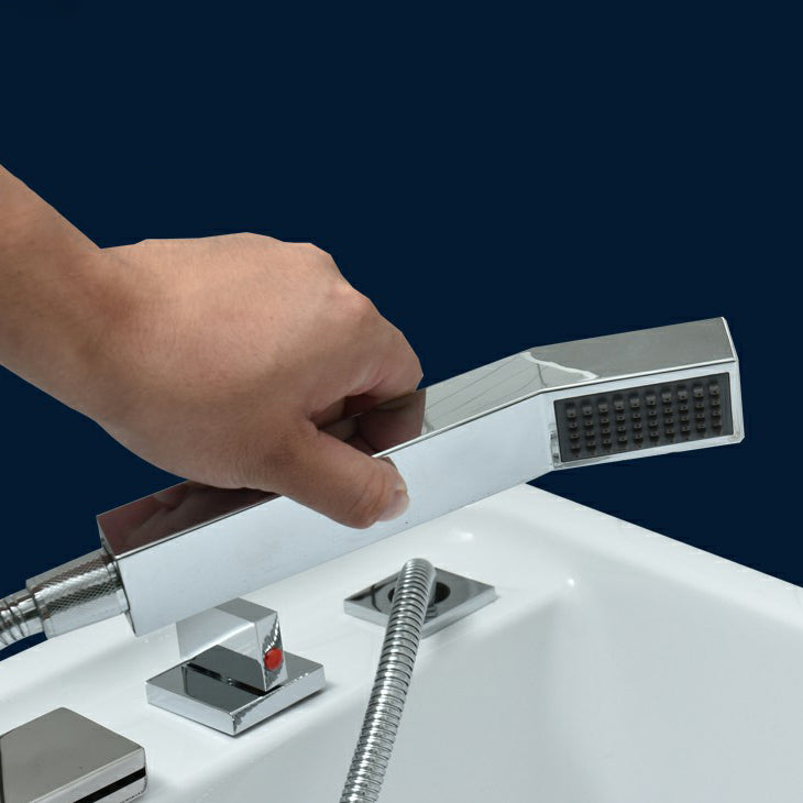 Modern Acrylic-Fiberglass Rectangular Bathtub Freestanding Soaking Bathtub Clearhalo 'Bathroom Remodel & Bathroom Fixtures' 'Bathtubs' 'Home Improvement' 'home_improvement' 'home_improvement_bathtubs' 'Showers & Bathtubs' 6196297