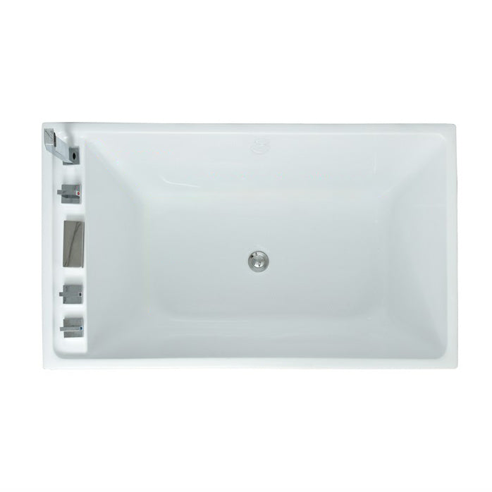 Modern Acrylic-Fiberglass Rectangular Bathtub Freestanding Soaking Bathtub Clearhalo 'Bathroom Remodel & Bathroom Fixtures' 'Bathtubs' 'Home Improvement' 'home_improvement' 'home_improvement_bathtubs' 'Showers & Bathtubs' 6196300