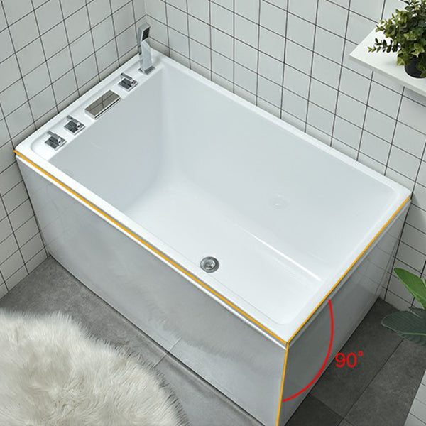 Modern Acrylic-Fiberglass Rectangular Bathtub Freestanding Soaking Bathtub Clearhalo 'Bathroom Remodel & Bathroom Fixtures' 'Bathtubs' 'Home Improvement' 'home_improvement' 'home_improvement_bathtubs' 'Showers & Bathtubs' 6196301