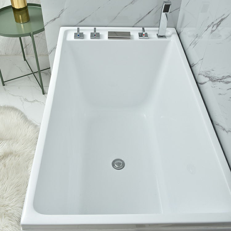 Modern Acrylic-Fiberglass Rectangular Bathtub Freestanding Soaking Bathtub Clearhalo 'Bathroom Remodel & Bathroom Fixtures' 'Bathtubs' 'Home Improvement' 'home_improvement' 'home_improvement_bathtubs' 'Showers & Bathtubs' 6196304