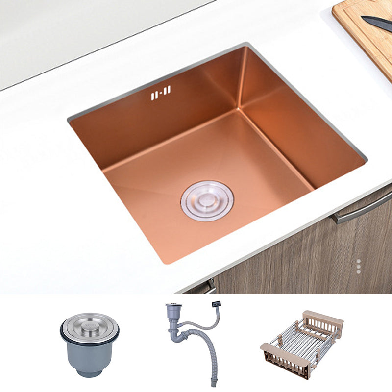 Modern Stainless Kitchen Sink Center Strainer Drain Assembly Sink with Faucet Sink Only None Clearhalo 'Home Improvement' 'home_improvement' 'home_improvement_kitchen_sinks' 'Kitchen Remodel & Kitchen Fixtures' 'Kitchen Sinks & Faucet Components' 'Kitchen Sinks' 'kitchen_sinks' 6196353