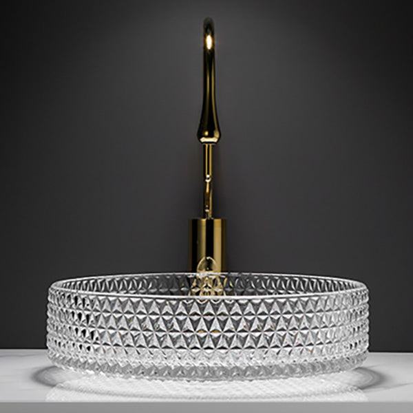 Contemporary Bathroom Sink Pop-Up Drain Glass Solid Color Rectangular Vessel Sink Clearhalo 'Bathroom Remodel & Bathroom Fixtures' 'Bathroom Sinks & Faucet Components' 'Bathroom Sinks' 'bathroom_sink' 'Home Improvement' 'home_improvement' 'home_improvement_bathroom_sink' 6197133