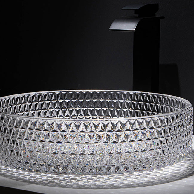 Contemporary Bathroom Sink Pop-Up Drain Glass Solid Color Rectangular Vessel Sink Clearhalo 'Bathroom Remodel & Bathroom Fixtures' 'Bathroom Sinks & Faucet Components' 'Bathroom Sinks' 'bathroom_sink' 'Home Improvement' 'home_improvement' 'home_improvement_bathroom_sink' 6197144