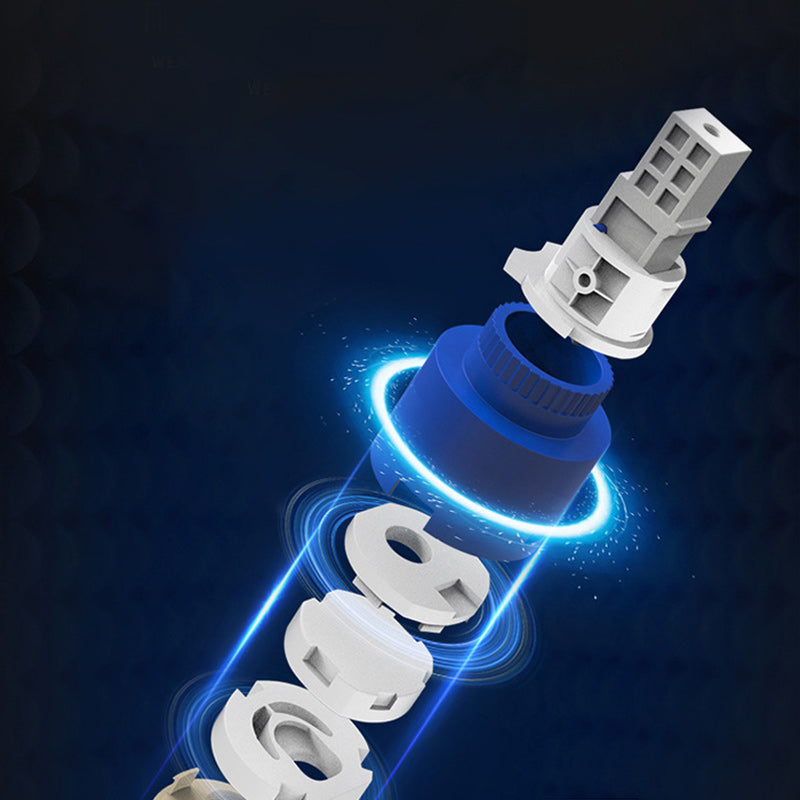 Contemporary Sink Faucet Digital Display Screen Solid Color Low Arc Sink Bathroom Faucet Clearhalo 'Bathroom Remodel & Bathroom Fixtures' 'Bathroom Sink Faucets' 'Bathroom Sinks & Faucet Components' 'bathroom_sink_faucets' 'Home Improvement' 'home_improvement' 'home_improvement_bathroom_sink_faucets' 6197170