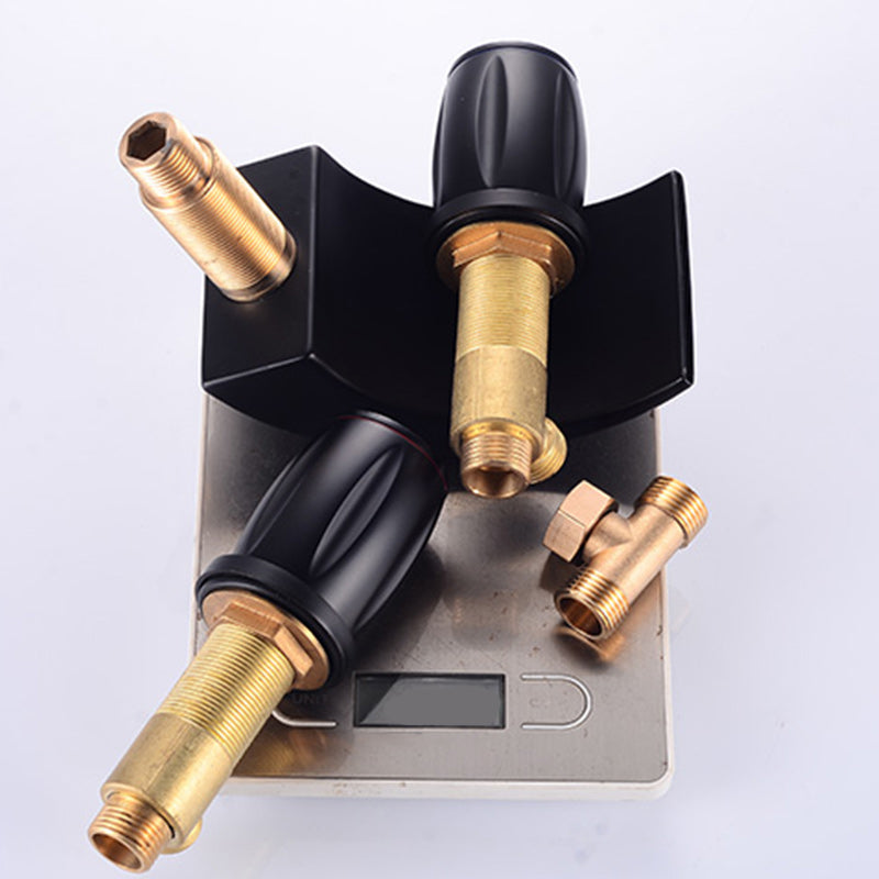 Modern Style Faucet Widespread Sink Faucet with 2 Handles and LED Light Clearhalo 'Bathroom Remodel & Bathroom Fixtures' 'Bathroom Sink Faucets' 'Bathroom Sinks & Faucet Components' 'bathroom_sink_faucets' 'Home Improvement' 'home_improvement' 'home_improvement_bathroom_sink_faucets' 6198260