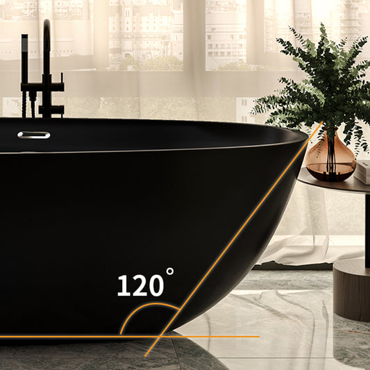Acrylic-Fiberglass Oval Bathtub Contemporary Soaking Bathtub with Drain and Overflow Trim Clearhalo 'Bathroom Remodel & Bathroom Fixtures' 'Bathtubs' 'Home Improvement' 'home_improvement' 'home_improvement_bathtubs' 'Showers & Bathtubs' 6201073