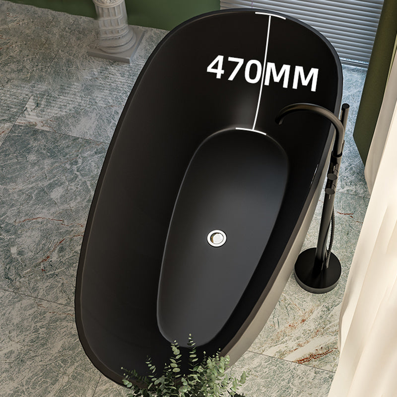 Acrylic-Fiberglass Oval Bathtub Contemporary Soaking Bathtub with Drain and Overflow Trim Clearhalo 'Bathroom Remodel & Bathroom Fixtures' 'Bathtubs' 'Home Improvement' 'home_improvement' 'home_improvement_bathtubs' 'Showers & Bathtubs' 6201075