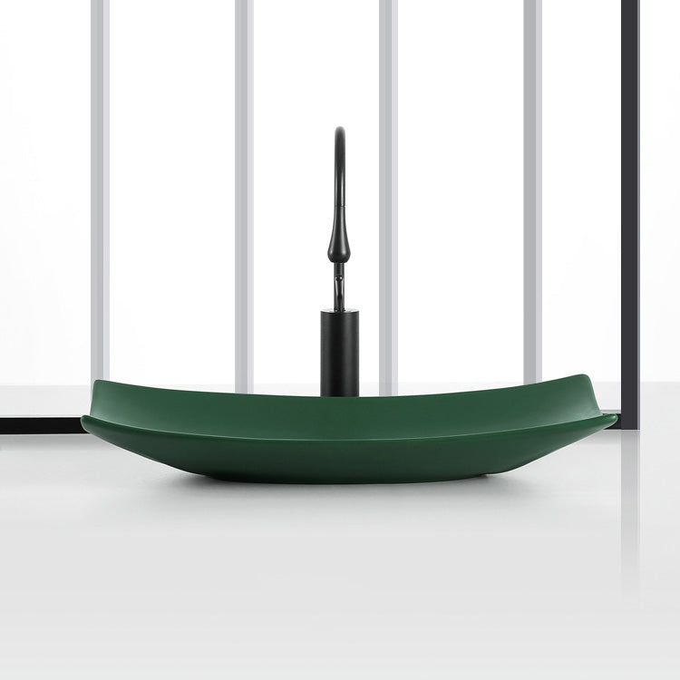 Modern Bathroom Sink Pop-Up Drain Porcelain Rectangular Vessel Lavatory Sink Clearhalo 'Bathroom Remodel & Bathroom Fixtures' 'Bathroom Sinks & Faucet Components' 'Bathroom Sinks' 'bathroom_sink' 'Home Improvement' 'home_improvement' 'home_improvement_bathroom_sink' 6203273