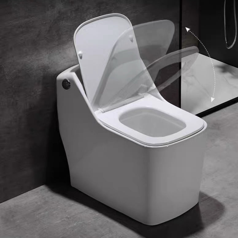 Modern Siphon Jet Toilet Bowl Floor Mount Flush Toilet with Toilet Seat 14" Clearhalo 'Bathroom Remodel & Bathroom Fixtures' 'Home Improvement' 'home_improvement' 'home_improvement_toilets' 'Toilets & Bidets' 'Toilets' 6203535