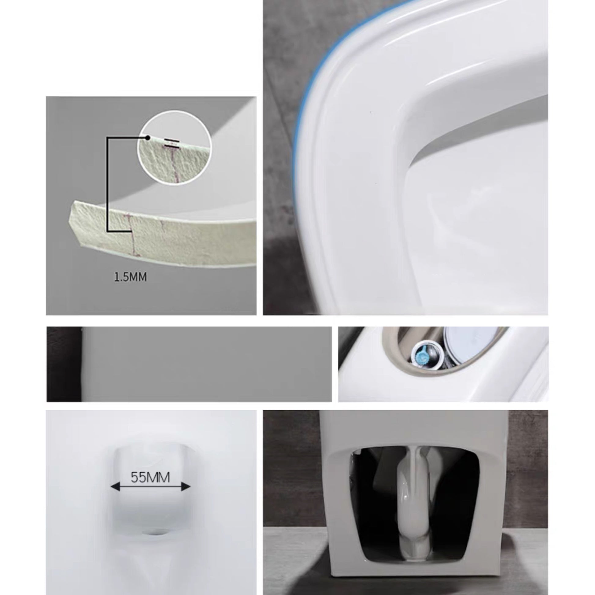 Modern Siphon Jet Toilet Bowl Floor Mount Flush Toilet with Toilet Seat Clearhalo 'Bathroom Remodel & Bathroom Fixtures' 'Home Improvement' 'home_improvement' 'home_improvement_toilets' 'Toilets & Bidets' 'Toilets' 6203541