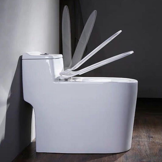 Modern Elongated Toilet Bowl Siphon Jet Flush Toilet with Seat for Bathroom Clearhalo 'Bathroom Remodel & Bathroom Fixtures' 'Home Improvement' 'home_improvement' 'home_improvement_toilets' 'Toilets & Bidets' 'Toilets' 6203548