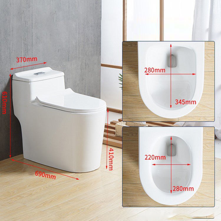Modern Elongated Toilet Bowl Siphon Jet Flush Toilet with Seat for Bathroom Clearhalo 'Bathroom Remodel & Bathroom Fixtures' 'Home Improvement' 'home_improvement' 'home_improvement_toilets' 'Toilets & Bidets' 'Toilets' 6203551