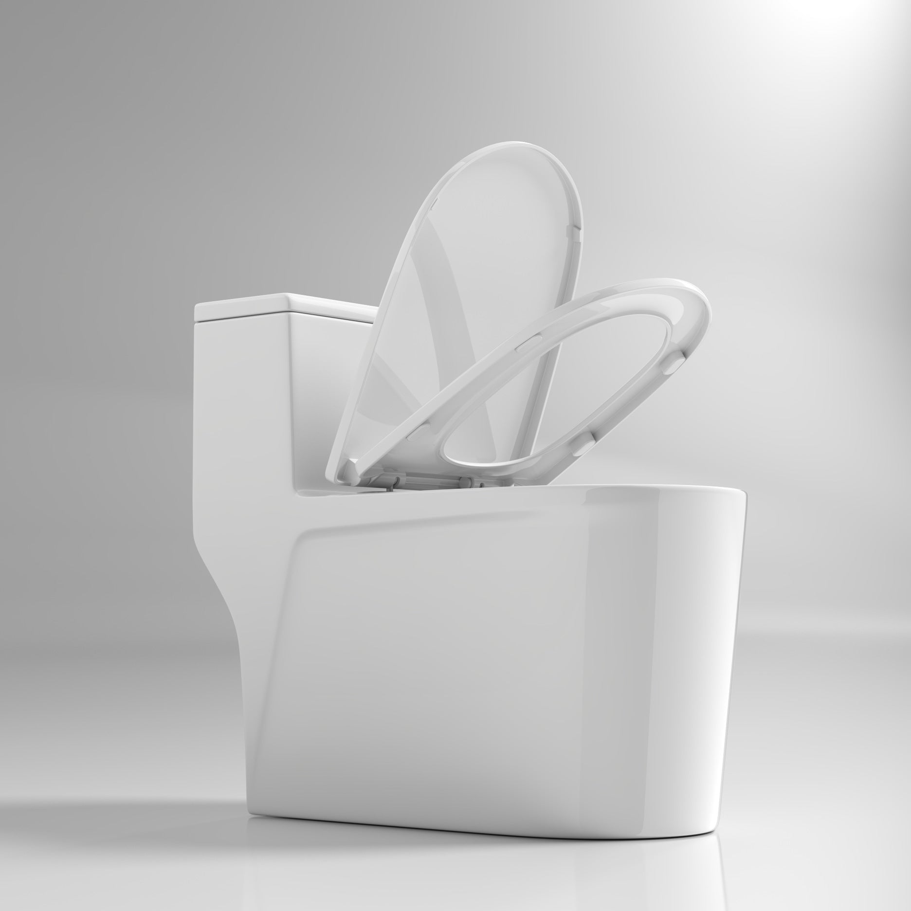 Modern Skirted Flush Toilet Ceramic Elong Floor Mount One-Piece Toilet White 16" Clearhalo 'Bathroom Remodel & Bathroom Fixtures' 'Home Improvement' 'home_improvement' 'home_improvement_toilets' 'Toilets & Bidets' 'Toilets' 6203578