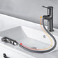 Modern Style Retractable Vessel Faucet Single-handle Low Arc Copper Vessel Faucet Clearhalo 'Bathroom Remodel & Bathroom Fixtures' 'Bathroom Sink Faucets' 'Bathroom Sinks & Faucet Components' 'bathroom_sink_faucets' 'Home Improvement' 'home_improvement' 'home_improvement_bathroom_sink_faucets' 6206856