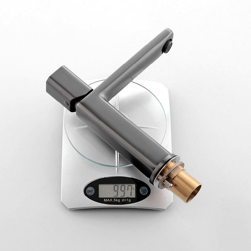 Modern Vessel Faucet Brass Lever Handles Low Arc Bathroom Sink Faucet Clearhalo 'Bathroom Remodel & Bathroom Fixtures' 'Bathroom Sink Faucets' 'Bathroom Sinks & Faucet Components' 'bathroom_sink_faucets' 'Home Improvement' 'home_improvement' 'home_improvement_bathroom_sink_faucets' 6211551