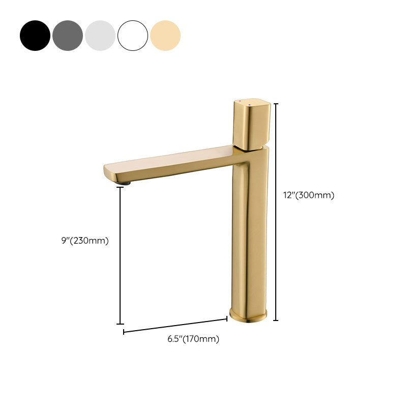 Modern Vessel Faucet Brass Lever Handles Low Arc Bathroom Sink Faucet Clearhalo 'Bathroom Remodel & Bathroom Fixtures' 'Bathroom Sink Faucets' 'Bathroom Sinks & Faucet Components' 'bathroom_sink_faucets' 'Home Improvement' 'home_improvement' 'home_improvement_bathroom_sink_faucets' 6211571