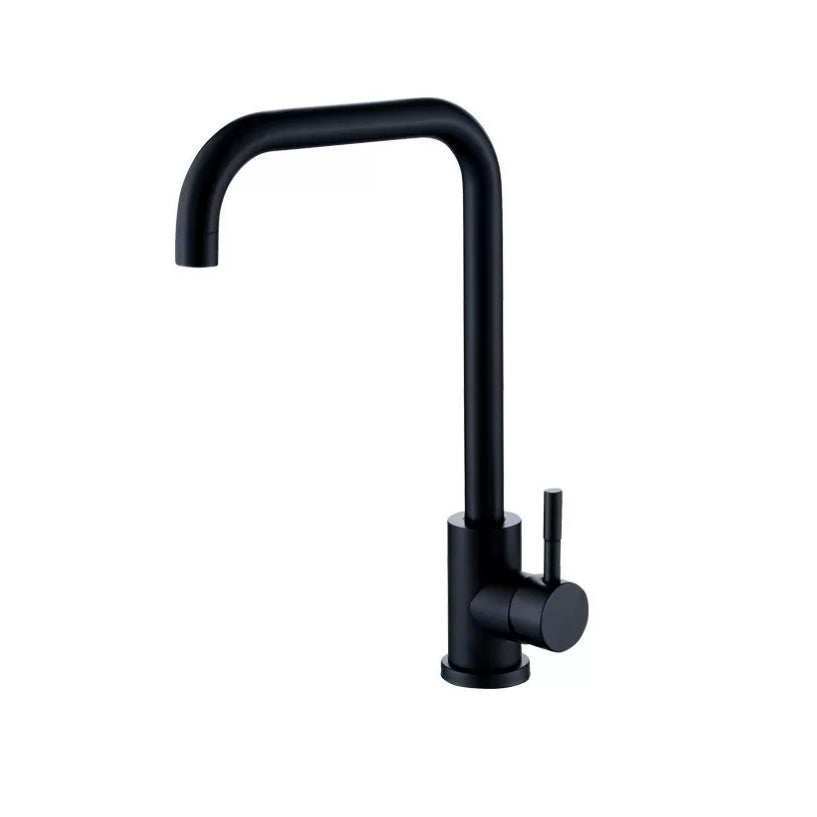 Modern Pulldown Sprayer Water Filler One Handle High Arch Kitchen Faucet with Deck Plate Black 7 Shape Clearhalo 'Home Improvement' 'home_improvement' 'home_improvement_kitchen_faucets' 'Kitchen Faucets' 'Kitchen Remodel & Kitchen Fixtures' 'Kitchen Sinks & Faucet Components' 'kitchen_faucets' 6211623