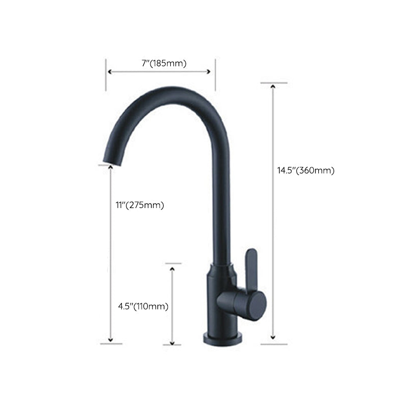Modern Pulldown Sprayer Water Filler One Handle High Arch Kitchen Faucet with Deck Plate Clearhalo 'Home Improvement' 'home_improvement' 'home_improvement_kitchen_faucets' 'Kitchen Faucets' 'Kitchen Remodel & Kitchen Fixtures' 'Kitchen Sinks & Faucet Components' 'kitchen_faucets' 6211625