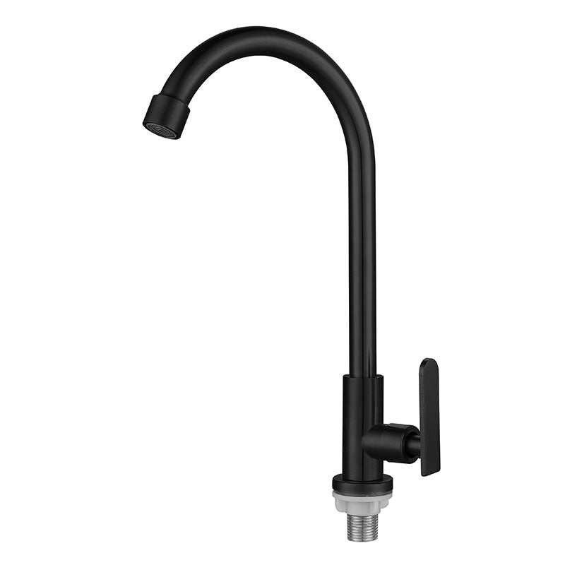 Contemporary Single Handle Kitchen Faucet Pull down 1-Hold Bar Faucet Clearhalo 'Home Improvement' 'home_improvement' 'home_improvement_kitchen_faucets' 'Kitchen Faucets' 'Kitchen Remodel & Kitchen Fixtures' 'Kitchen Sinks & Faucet Components' 'kitchen_faucets' 6211630
