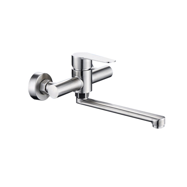 Modern Faucets 1-Handle and 2-Hole Stainless Steel Spring Spout Bar Faucet Clearhalo 'Home Improvement' 'home_improvement' 'home_improvement_kitchen_faucets' 'Kitchen Faucets' 'Kitchen Remodel & Kitchen Fixtures' 'Kitchen Sinks & Faucet Components' 'kitchen_faucets' 6211651