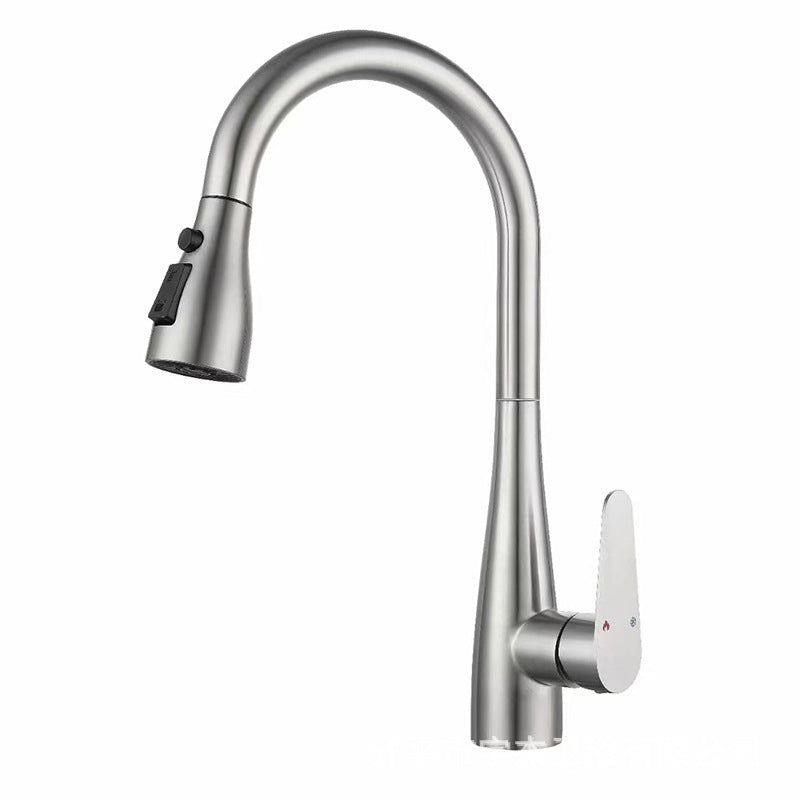 Modern Pot Filler Stainless Steel Pull down Faucet Swivel Spout Kitchen Bar Faucet Clearhalo 'Home Improvement' 'home_improvement' 'home_improvement_kitchen_faucets' 'Kitchen Faucets' 'Kitchen Remodel & Kitchen Fixtures' 'Kitchen Sinks & Faucet Components' 'kitchen_faucets' 6211663