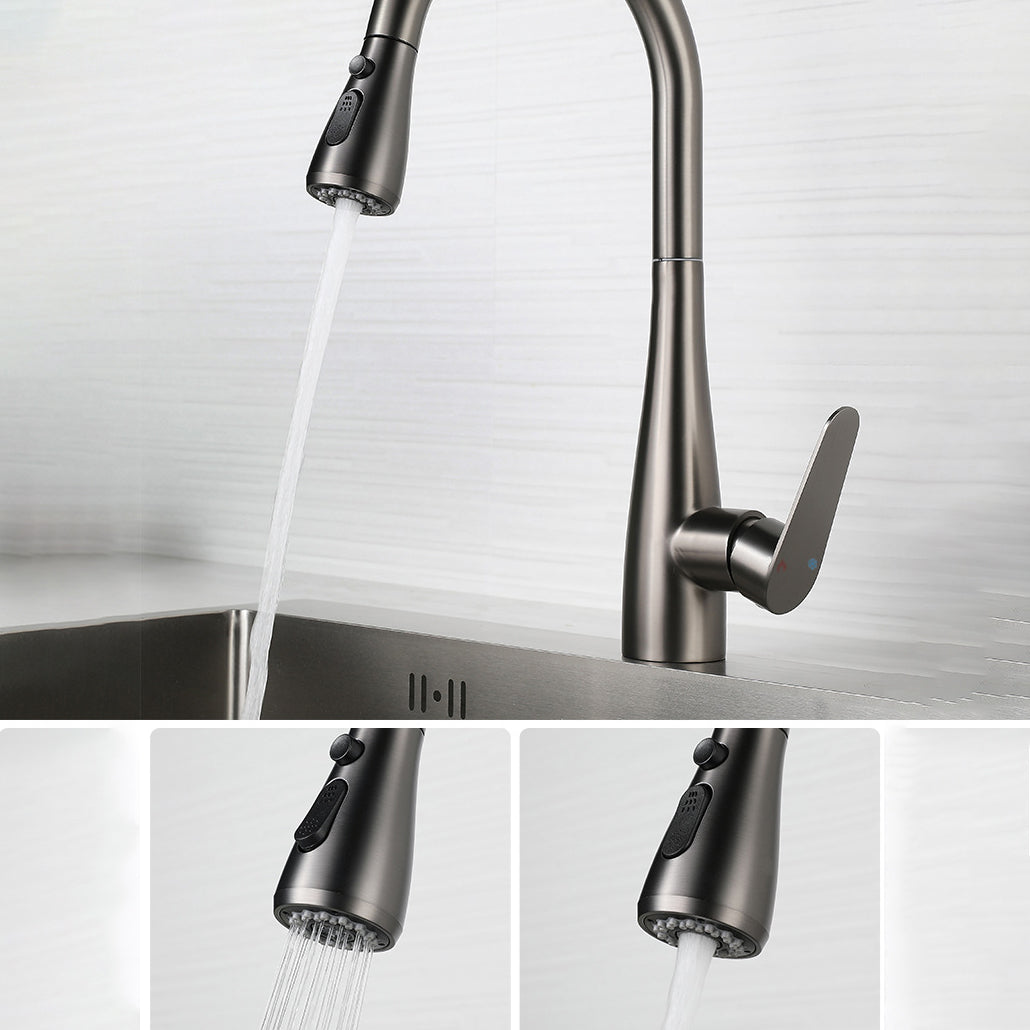 Modern Pot Filler Stainless Steel Pull down Faucet Swivel Spout Kitchen Bar Faucet Clearhalo 'Home Improvement' 'home_improvement' 'home_improvement_kitchen_faucets' 'Kitchen Faucets' 'Kitchen Remodel & Kitchen Fixtures' 'Kitchen Sinks & Faucet Components' 'kitchen_faucets' 6211664
