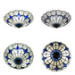 Magnolia Flush Ceiling Light Tiffany Loft Stained Glass Flush Mount Light in Yellow/Blue/Clear/Light Green/Light Yellow/Purplish Blue/Dark Green for Bedroom Clearhalo 'Ceiling Lights' 'Close To Ceiling Lights' 'Close to ceiling' 'Flush mount' Lighting' 62117