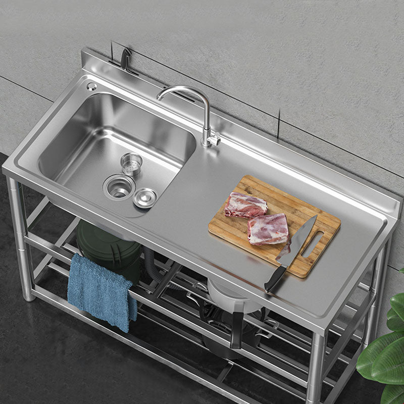 Classic Style Kitchen Sink Stainless Steel 2 Holes Undermount Kitchen Sink Clearhalo 'Home Improvement' 'home_improvement' 'home_improvement_kitchen_sinks' 'Kitchen Remodel & Kitchen Fixtures' 'Kitchen Sinks & Faucet Components' 'Kitchen Sinks' 'kitchen_sinks' 6211717