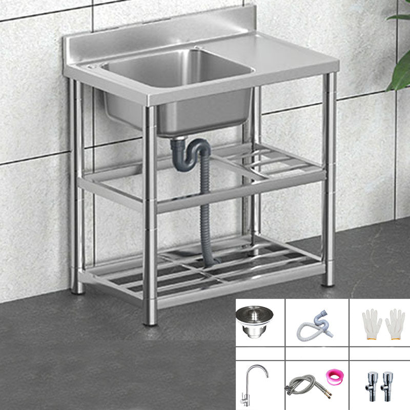 Classic Style Kitchen Sink Stainless Steel 2 Holes Undermount Kitchen Sink 31"L x 20"W x 31"H Sink with Faucet Hot Cold Water Dispensers Clearhalo 'Home Improvement' 'home_improvement' 'home_improvement_kitchen_sinks' 'Kitchen Remodel & Kitchen Fixtures' 'Kitchen Sinks & Faucet Components' 'Kitchen Sinks' 'kitchen_sinks' 6211721