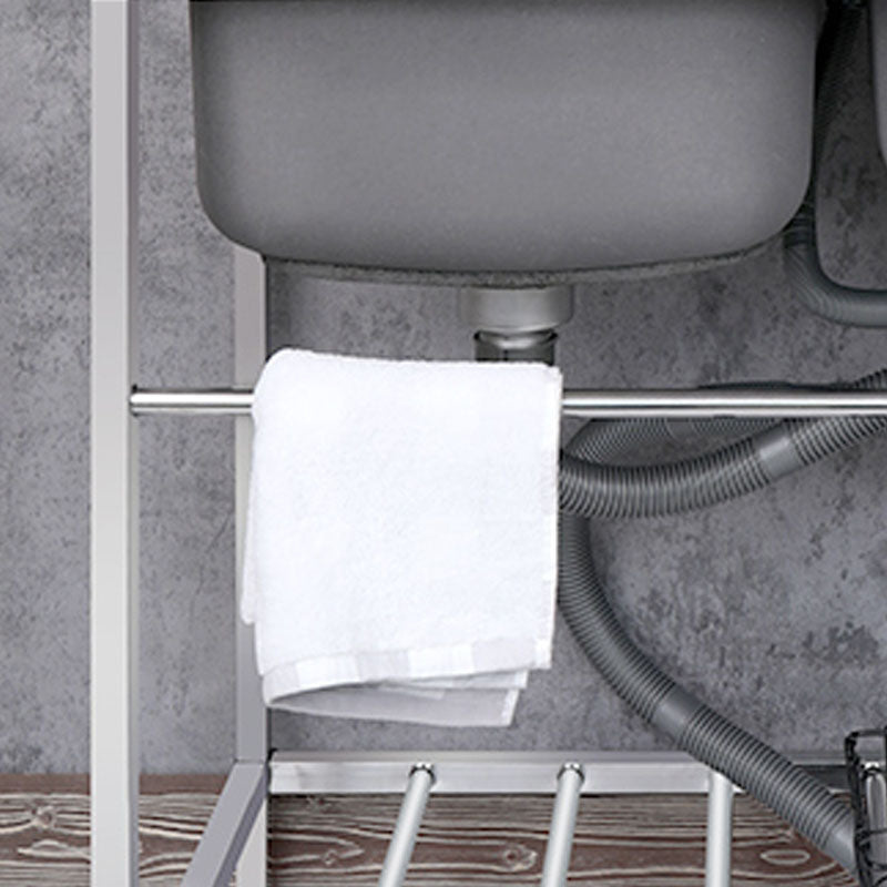 Modern Workstation Ledge Stainless Steel with Faucet and Soap Dispenser Sink Clearhalo 'Home Improvement' 'home_improvement' 'home_improvement_kitchen_sinks' 'Kitchen Remodel & Kitchen Fixtures' 'Kitchen Sinks & Faucet Components' 'Kitchen Sinks' 'kitchen_sinks' 6211761