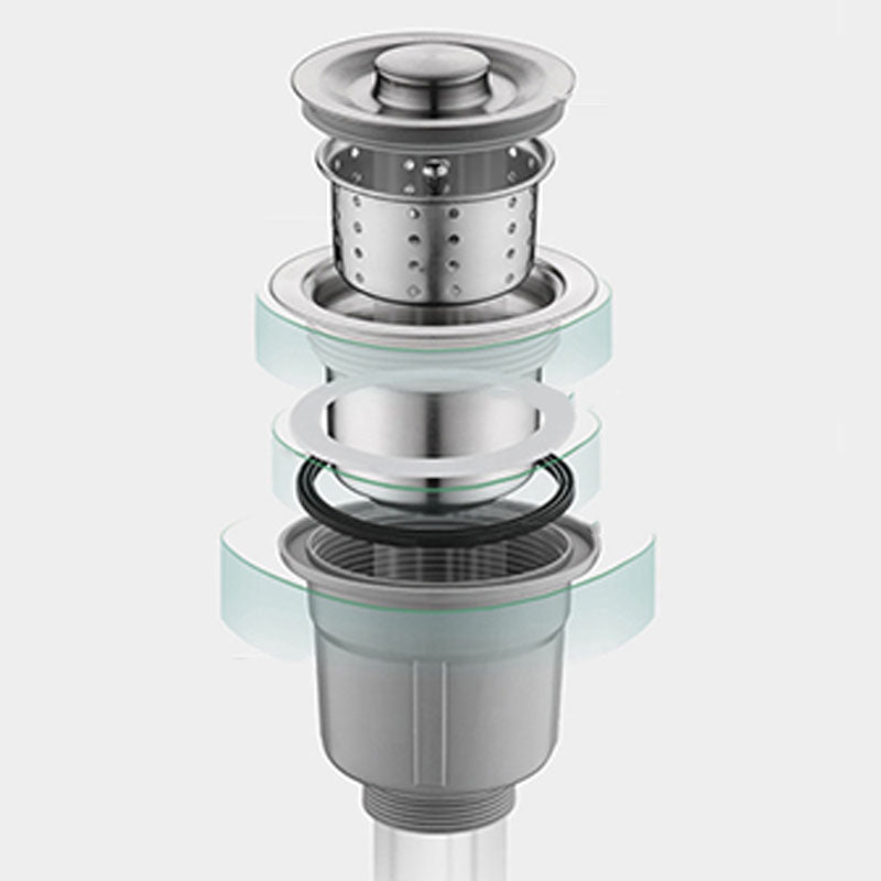 Modern Workstation Ledge Stainless Steel with Faucet and Soap Dispenser Sink Clearhalo 'Home Improvement' 'home_improvement' 'home_improvement_kitchen_sinks' 'Kitchen Remodel & Kitchen Fixtures' 'Kitchen Sinks & Faucet Components' 'Kitchen Sinks' 'kitchen_sinks' 6211769