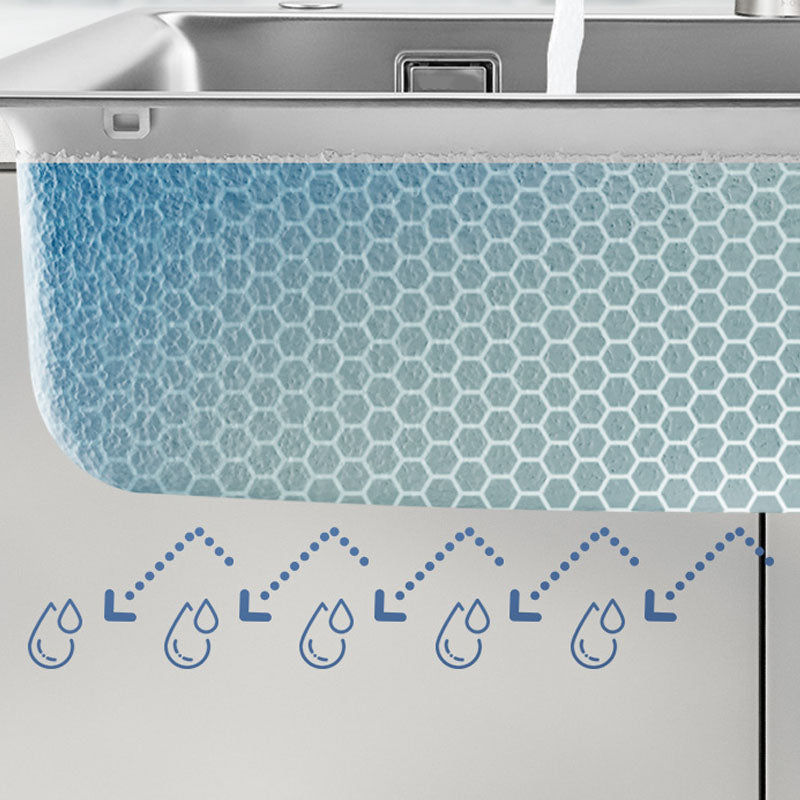 Modern Workstation Sink Stainless Faucet and Steel Basket Strainer Kitchen Sink Clearhalo 'Home Improvement' 'home_improvement' 'home_improvement_kitchen_sinks' 'Kitchen Remodel & Kitchen Fixtures' 'Kitchen Sinks & Faucet Components' 'Kitchen Sinks' 'kitchen_sinks' 6211802